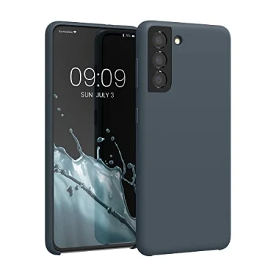 Immagine di kwmobile Custodia Compatibile con Samsung Galaxy S21 Cover Back Case per Smartphone in Silicone TPU Protezione Gommata ardesia scuro