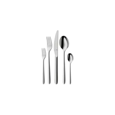 Immagine di WMF 1261916340 Flame, Set di posate da 30 pz., per 6 persone, in Cromargan protect®: acciaio inox 18/10 lucido estremamente resistente ai graffi, coltelli con lama tranciata forgiata