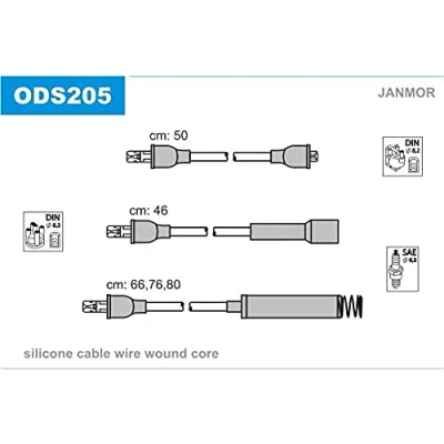 Immagine di JANMOR ODS205 Kit Cavi Accensione OPEL: Kadett D Hatchback