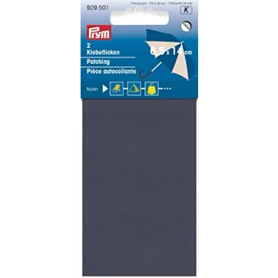 Immagine di Brym 929501 Toppa in nylon autoadesiva, Blu marino, 2 pezzi, 6,5 ​​x 14 cm