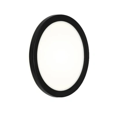 Immagine di BRILONER Leuchten Luce per esterni a LED, lampada da parete esterno con retroilluminazione, 8 watt, 1.200 lumen, 4.000 kelvin, bianca/nera, rotonda, Ø 21cm