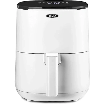Immagine di BELLA 2.9QT Touchscreen Luftfritteuse, ölfreies Frittieren, Spülmaschinenfeste Antihaft Pfanne und Frittiergestell für Einfache Reinigung, matte weiß
