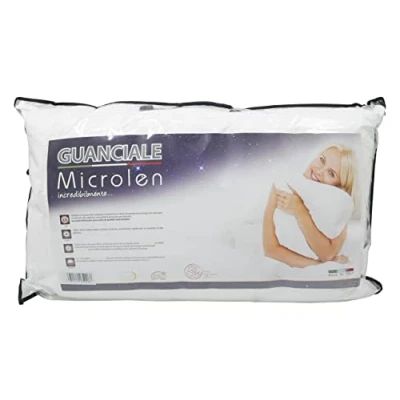 Immagine di BIANCHERIAWEB Guanciale Cuscino Letto 50x80cm Anallergico Traspirante Confortevole Microlen