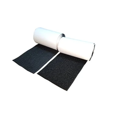 Immagine di Hongxin LAttice Set di strisce autoadesive a strappo con colla super adesiva e chiusura in tessuto nylon 10 CM / 1 M Nero