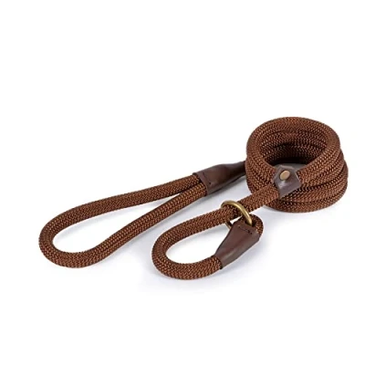 Immagine di Ancol Cordoncino in Nylon Deluxe Marrone 1,5 mx12 mm