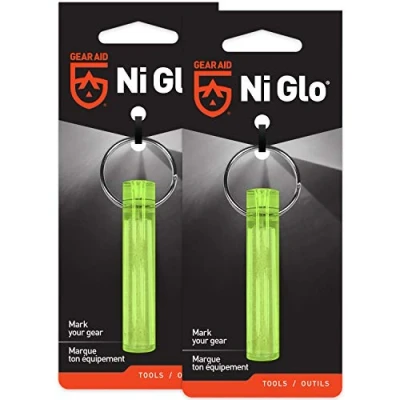 Immagine di Gear Aid Portachiavi unisex Ni Glo, 5,1 cm, luminoso, per campeggio, pesca subacquea e notturna, giallo, cm
