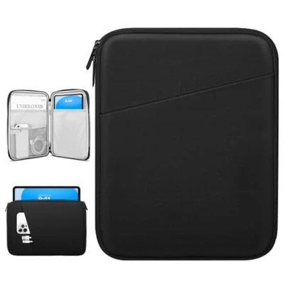 Immagine di Dadanism 9 11&quot; Custodia Sleeve per Tablet Compatibile con iPad Air 2024, 10,2 2021 2019, PRO 11 M4 2024 2018, 5/4 10,9 10a Gen, Galaxy Tab S9 FE/A8/A9+, Nero