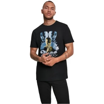 Immagine di Mister TEE Tupac Heaven Tshirt con stampa, Uomo, Taglia: XL, Black