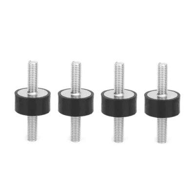 Immagine di Supporti in gomma 4 pezzi, Silentblock cilindrico antivibrante M6 con ammortizzatori a doppia vite per bobine di barche auto(VV20*10 M6*18)