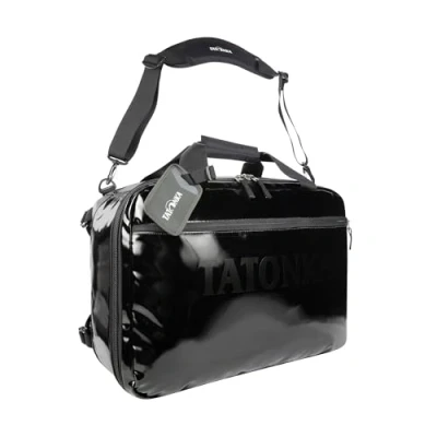 Immagine di Tatonka Flight Barrel Borsa da viaggio robusta con funzione zaino, adatta per bagaglio a mano aereo, tracolla inclusa, volume 35 litri, Nero, capacità di litri e