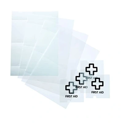 Immagine di Durable 483019 Crystal Sign Refill, fogli traslucidi microperforati, f.to 105x105 mm, trasparente, confezione da 10 (40 inserti)