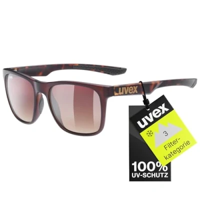 Immagine di uvex LGL 42, occhiali da sole unisex, specchiato, indice di filtrazione 3, havanna matt/brown, one size