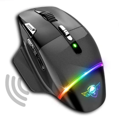 Immagine di Spirit Of Gamer XPERT M800, Mouse Wireless Gaming Ricaricabile, 9 Pulsanti Programmabili, Sensore Ottico 10.000 DPI, 11 Di Effetti Retroilluminazione RGB, Ergonomico Con Appoggio Per Il Pollice