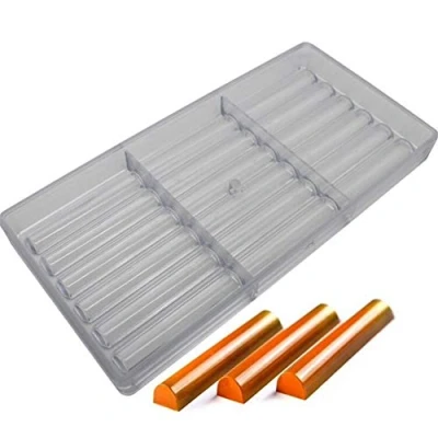 Immagine di stampo per cioccolatini in policarbonato trasparente a forma di fiocco neve 3D lungo bastone Natale fai da te fatto mano Maker Ice Muffin vassoio Bakeware Pan