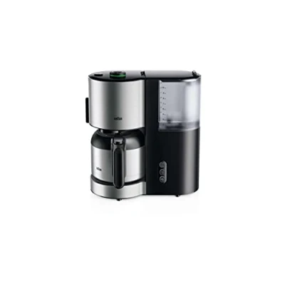 Immagine di Braun KF5105BK Macchina per il caffè americano con filtro, AromaSelect, 10 tazze, 1000 Watt, nero, acciaio inox
