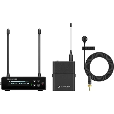 Immagine di Sennheiser Sistema microfonico digitale portatile wireless UHF con lavalier a cardioide ME4 set EW DP (S1 7), Nero (700023)