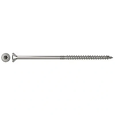 Immagine di Fischer 657404 Vite da legno 6 mm 140 Interno Esagonale rotondo, multidentato, TX, Torx, Impronta T Acciaio inox V4A elevata resistenza alla