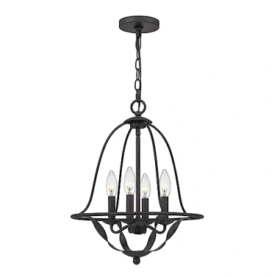 Immagine di QUOIZEL Lampada a sospensione Bradbury, 4 luci, grigio