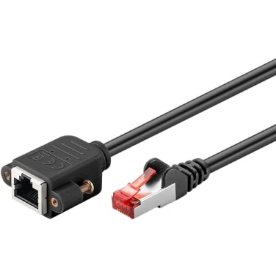 Immagine di Goobay Cavo di estensione CAT 6, S/FTP PiMF, nero (S/FTP, CAT6, 5 m), rete