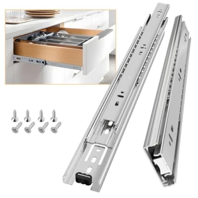 Immagine di Aolisheng, guide per cassetti, completamente estensione, 350 mm, cuscinetti a sfera resistenti capacità di 45 kg, 1 paio