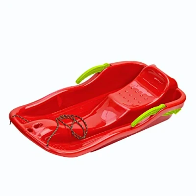 Immagine di Slitta da neve Bob Slittino per bambini, in plastica, colore: rosso