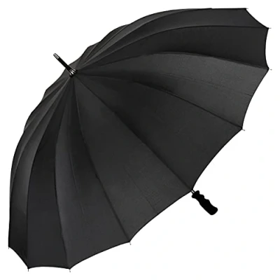 Immagine di VON LILIENFELD® Ombrello Grande Diametro 120 cm Automatico Donna Uomo Stabile XXL 2 Persone 16 Spicchi Cleo nero