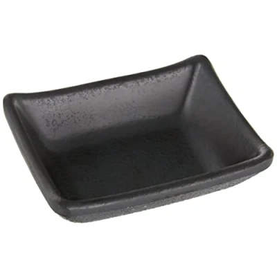Immagine di Lacor Piatto rettangolare in melamina, colore: nero 9 x 7 3 cm