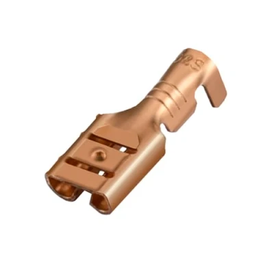 Immagine di Heschen femmina spade rapida Splice capicorda 6.3 mm Crimp connettore non isolati 100 pz