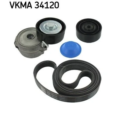 Immagine di SKF VKMA 34120 Kit cinghie Poly V FORD: MONDEO 4 Turnier, S Max Mk1, Galaxy Mk2 MPV