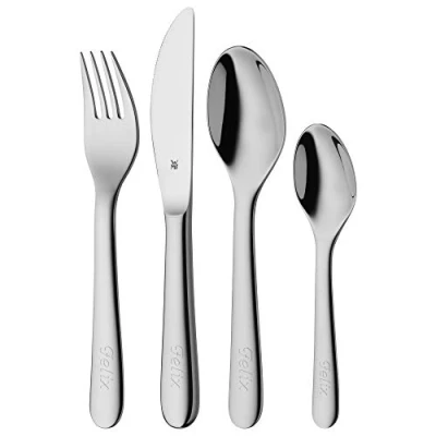 Immagine di WMF Set posate bimbo incise, 4 pezzi, acciaio inox 18/10