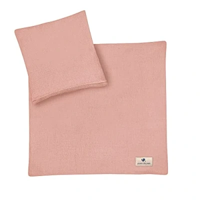 Immagine di Julius Zöllner mussola Biancheria da letto per bambini 80 x + 35 40 cm, set di 2 copripiumini e federa, 100% cotone, con chiusura lampo, Standard 100 by OEKO TEX, Dusty Rose