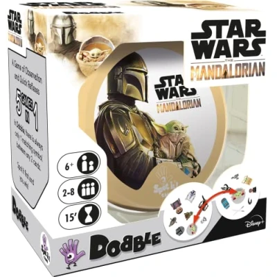 Immagine di Asmodee , Dobble Star Wars Mandalorian Card Game Ages 6+ 2 8 Players 15 Minutes Playing Time