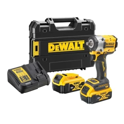 Immagine di DeWalt Chiave a impatto brushless XR 18 V 1/2&quot; 406 Nm con anello di ritegno 2 batterie Li Ion 5 Ah e valigetta TSTAK marca, Multicolore