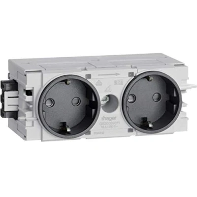 Immagine di Hager GS20009011 Canalina portacavi A muro Modulo plug in (L x P) 120 50 61 mm 1 pz. Nero grafite (RAL 9011)