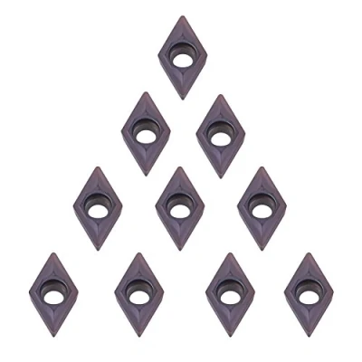 Immagine di Set di Inserti per Tornio CNC da 10 In Metallo Duro DCMT0702 EM YBC205 Lama con Scatola Portautensili
