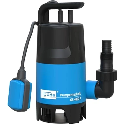 Immagine di Güde 94630 GS4002P Pompa sommergibile per acque luride Con galleggiante 400 W 7500 l/h Altezza massima di erogazione 5 m [Classe energetica A], Blu/Nero