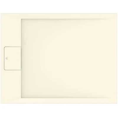 Immagine di Ideal Standard Ultra Flat S i.life, Piatto doccia rettangolare 90x70 in resina, Piletta di scarico lato corto, Finitura opaca effetto pietra, Sabbia