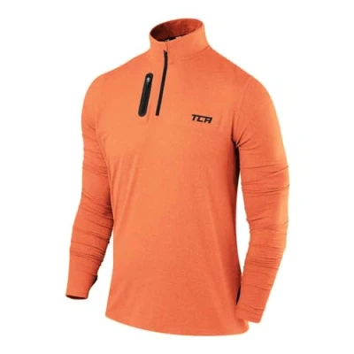 Immagine di TCA Maglia Termica Uomo Fusion PRO da Corsa con Maniche Lunghe e Zip Tecnologia Quickdry Arancia/Arancia, M