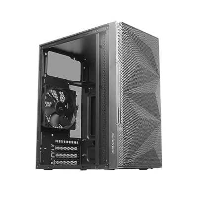 Immagine di Mars Gaming MC 1500, Case Compatto MicroATX, Finestra Laterale in Vetro Temperato, Design Geometrico Total Mesh Frontale, 1x Ventola FDB 120mm Ultra Silenziosa, Nero