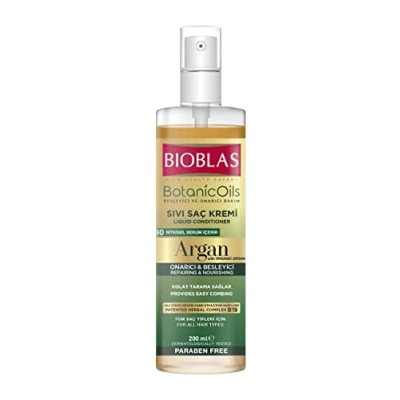 Immagine di BIOBLAS argan con olio di organico liquido balsamo spray Efficace contro la caduta dei capelli e conferisce ulteriore lucentezza 200 ml