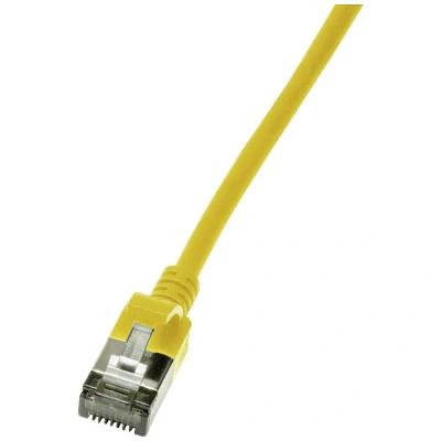 Immagine di LogiLink CQ9057S RJ45 cavo di rete, patch CAT 6A U/FTP 2.00 m Giallo estremamente sottile, Ritardante fiamma, Flessibile, Schermatura a fogli, Privo