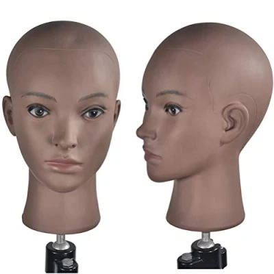 Immagine di Ba Sha Testa di manichino afro, ideale per la creazione e l&#039;esposizione parrucche, cappelli, occhiali, dotata morsetto regolabile in omaggio