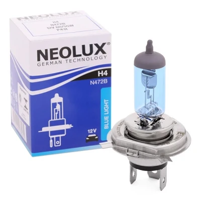 Immagine di NEOLUX N472B Lampadina, faro di profondità H4 12V 60 / 55W 5000K Alogeno FIAT: Qubo, Panda II Hatchback, 500X, FORD: Transit Mk4 Van