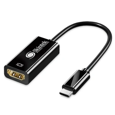 Immagine di Skintek SK 04 TCH adattatore USB C Type a HDMI, 4K 1080p 60 Hz, maschio femmina per connettere PC/Notebook/MAC con uscita Monitor,Projettore ingresso HDMI. Cavo 15 cm.