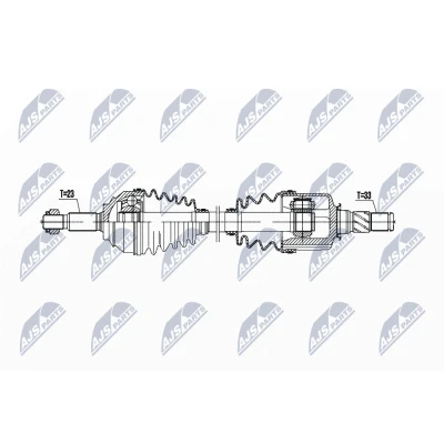 Immagine di NTY NPW RE 195 Albero motore / Semiasse Assale anteriore Sx 667