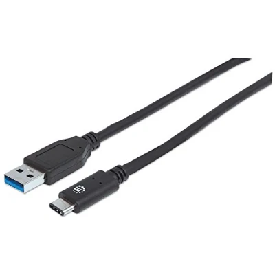 Immagine di Manhattan Cavo USB 3.2 Gen1 (USB 3.0) Spina A, C® 1.00 m Nero Certificato UL 353373