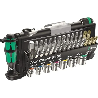 Immagine di Wera Tool Check Plus 05056490001 Kit inserti 39 parti Taglio, Croce Phillips, Pozidriv, Brugola interna, TORX interno, BO incl. Cricchetto