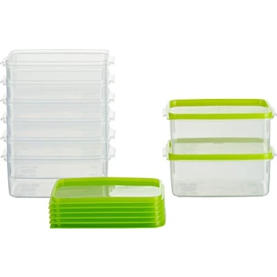 Immagine di MiraHome contenitore di freschezza per congelamento, 0,5 l, rettangolare, alto, confezione da 8, colore: verde