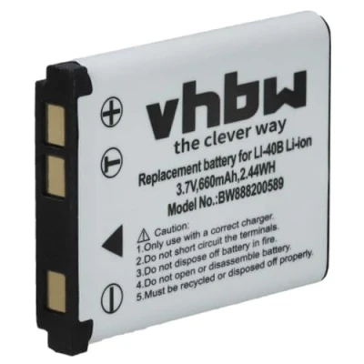 Immagine di vhbw batteria compatibile con Casio Exilim EX Z1, Z16, Z2, Z20, Z270, Z28 fotocamera digitale DSLR (660mAh, 3,7V, Li Ion)