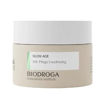 Immagine di BIODROGA Bioscience Institute SLOW AGE 24H cura ricca, 50 ml, anti invecchiamento, riduce le linee e rughe, dona energia, con Complex Foresta Nera per pelle vitale